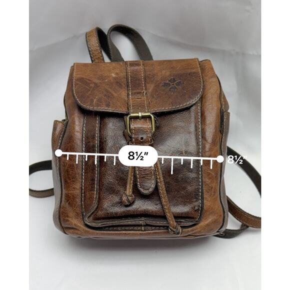 Patricia Nash Leather Backpack Purse Brown Distressed Vintage Boho Satchel Bag main image 10